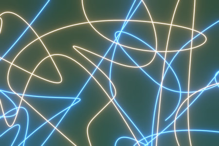 Background abstract, neon grow lights geometric lines, for design & graphic resource. 3D render.