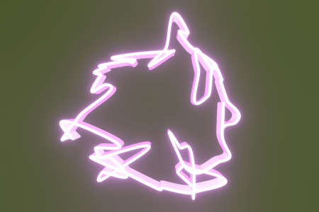 Neon grow lights geometric lines, for design texture or title background. 3D render.の写真素材