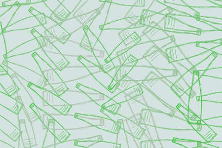 Abstract conceptual hand drawn bottle. For web page, graphic design, catalog, texture or background. Vector artwork.のイラスト素材