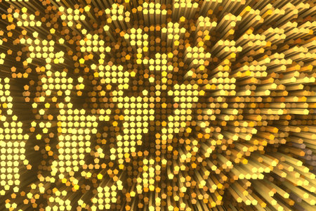 Geometric, colorful shapes. For illustrations design, texture or background. 3D render.
