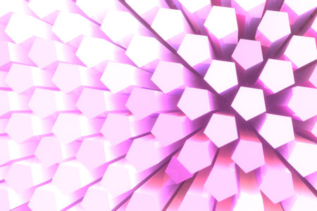 Colorful shapes geometric, for design texture or title background. 3D render.の写真素材