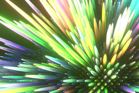 Geometric, colorful shapes. For graphic design, catalog, texture or background. 3D render.の写真素材