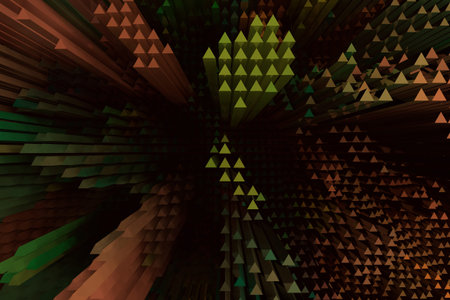Geometric, colorful shapes. For illustrations design, texture or background. 3D render.