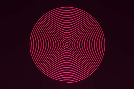 Circle lines, twirl. For graphic design, catalog, texture or background. 3D render.の写真素材
