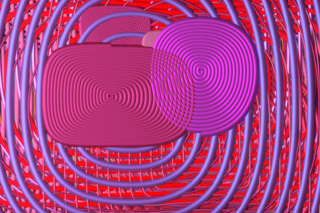 Background abstract, twirl circle lines, for design & graphic resource. 3D render.