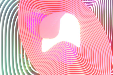 Twirl circle lines, illustrations, for graphic design, wallpapers, booklets. 3D render.