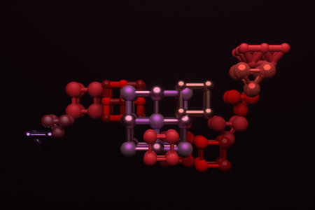 Inter-locked sphere, molecule style. For illustrations design, texture or background. 3D render.