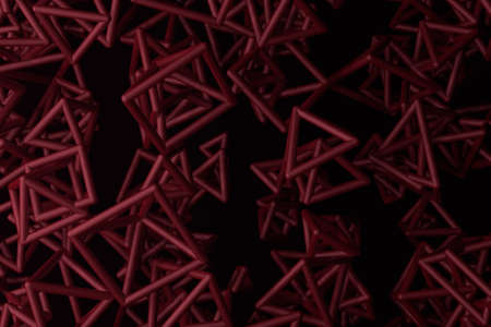 Inter-locked square, flying box. For graphic design, catalog, texture or background. 3D render.の写真素材