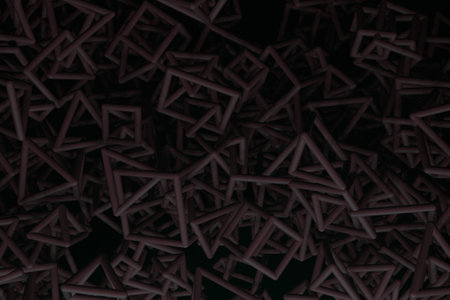 Flying box inter-locked square, for design texture or title background. 3D render.