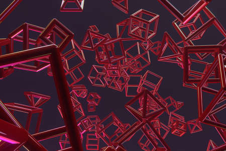 Background abstract, geometric triangle or square, for design & graphic resource. 3D render.の写真素材