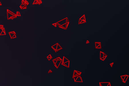 Triangle or square, geometric. For illustrations design, texture or background. 3D render.の写真素材