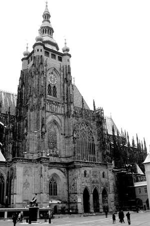 Black and White Church in Pragueのeditorial素材