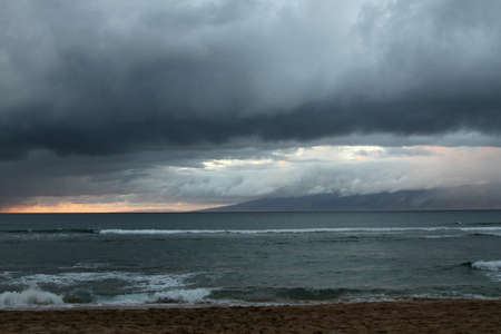 Maui to Lanai as a storm rolls inの写真素材