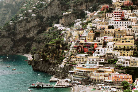 Aerial Landscape of Positano, in Amalfi Coast - italyのeditorial素材
