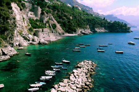 Conca dei Marini Beach III in Amalfi Coast - Italyのeditorial素材