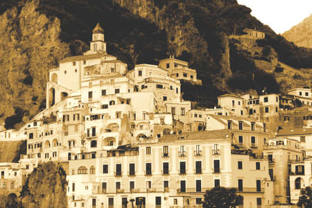 Italian landscape - Amalfi Coast - italy best places to visitのeditorial素材