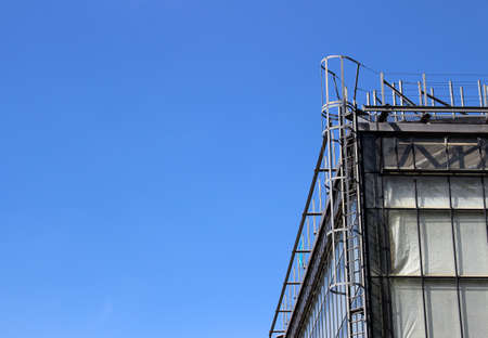 building on the blueskyの写真素材