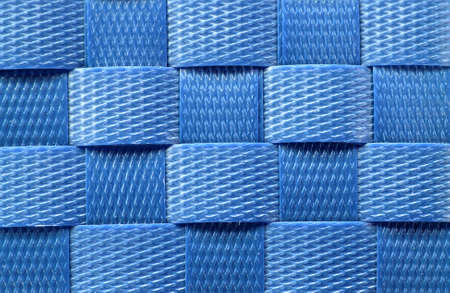 blue Weave plastic wicker pattern backgroundの写真素材