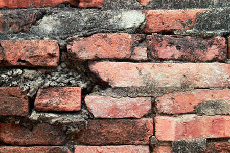 Detail of the old brick wallsの写真素材