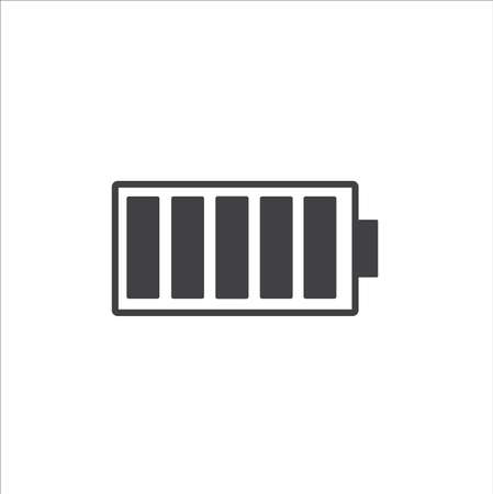 Battery full icon illustration on white background.のイラスト素材