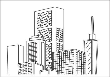 Building vector illustration on white background.のイラスト素材