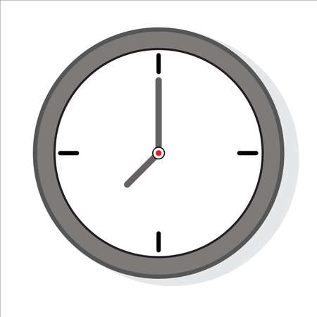 Clock icon vector illustration on white background.のイラスト素材