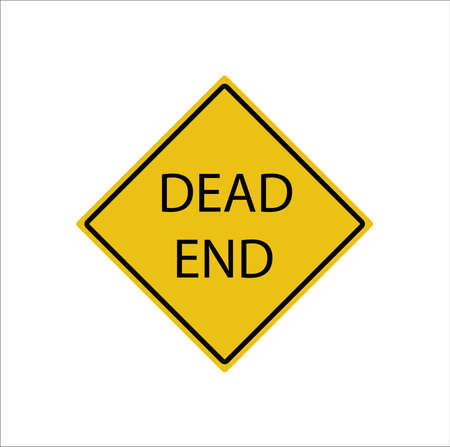 Dead end sign - vector illustration on white background.のイラスト素材