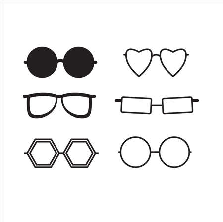 Glasses vector set illustration on white background.のイラスト素材