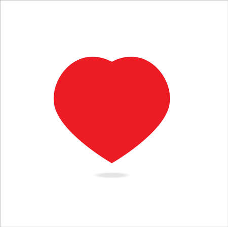 Heart shape symbol design vector illustration on white background.のイラスト素材