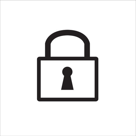 Lock icon vector illustration on white background.のイラスト素材