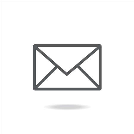 Mail icon vector illustration on white background.のイラスト素材