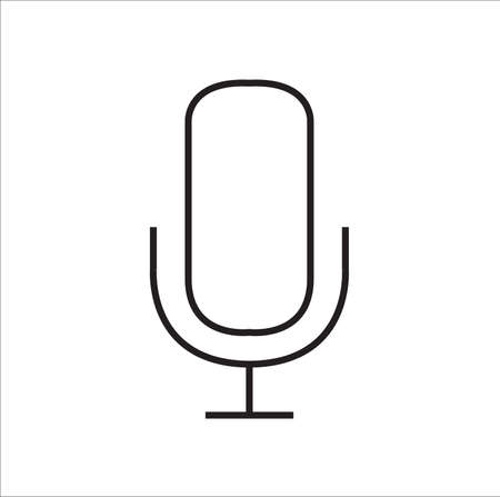 Microphone vector icon illustration on white background.のイラスト素材