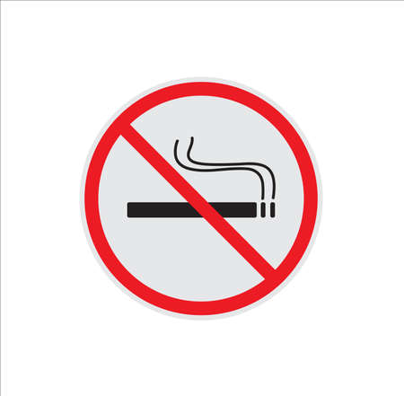 No smoking sign vector illustration on white background.のイラスト素材