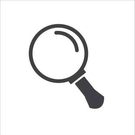 Search icon flat vector illustration on white background.のイラスト素材