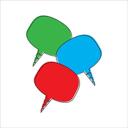 Speech bubble vector icon illustration on white background.のイラスト素材