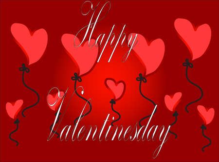 Happy Valentines day lettering background illustration.のイラスト素材