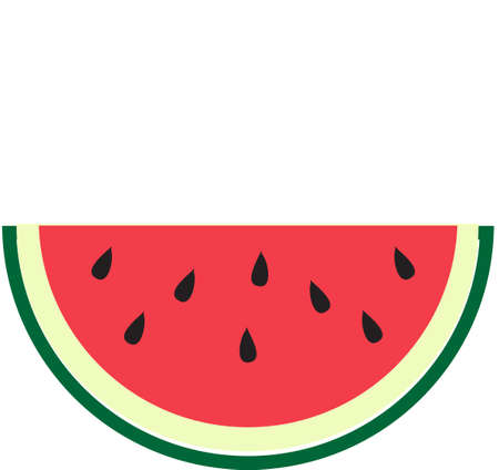 Watermelon vector illustration on white background.のイラスト素材