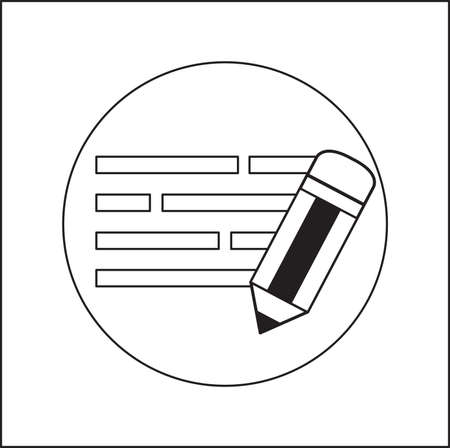 Writing vector icon illustration on white background.のイラスト素材