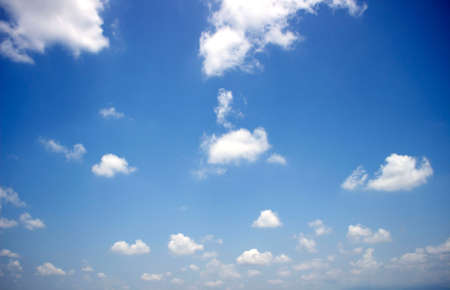 blue sky with lot cloudの写真素材
