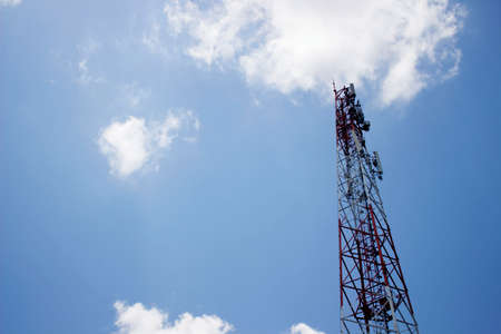 Antenna with blue skyの写真素材