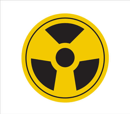 Radiation Danger sign on white backgroundのイラスト素材
