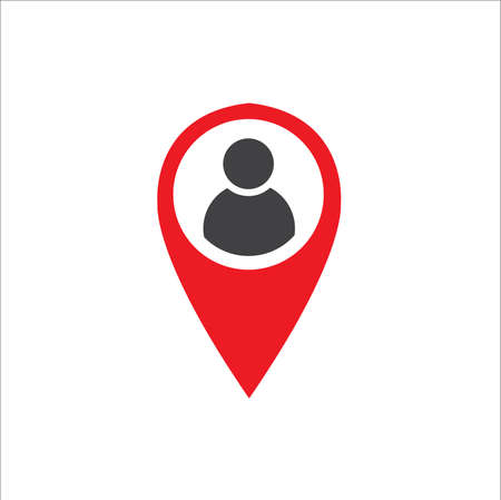 Location people icon on white backgroundのイラスト素材