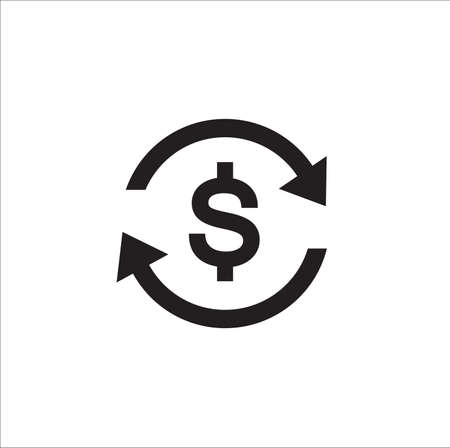 Vector money transfer Icon on white backgroundのイラスト素材
