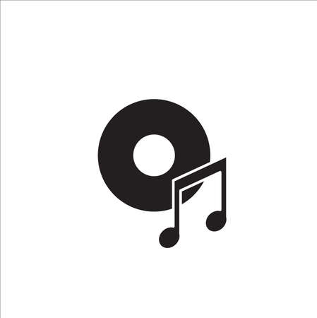 Vector music Icon on white backgroundのイラスト素材