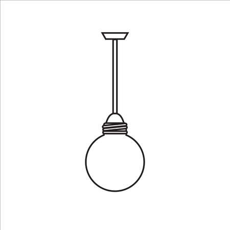bulb light hanging isolated iconのイラスト素材