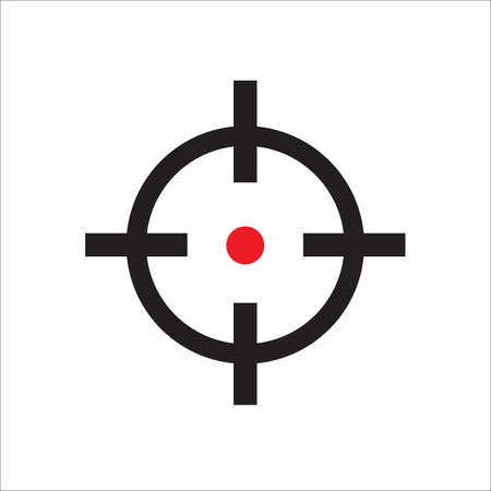 Target aim icon on white backgroundのイラスト素材