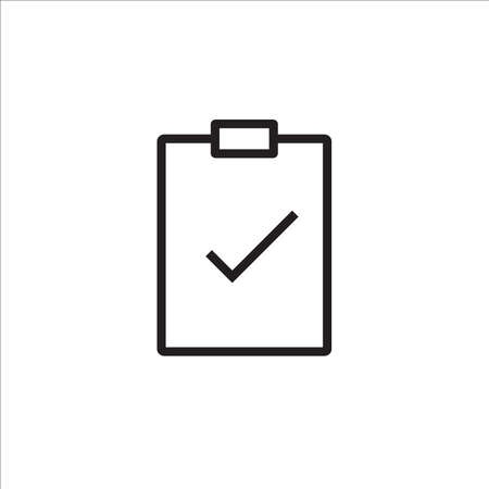 Notepad icon vector ,checklist line on white backgroundのイラスト素材