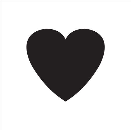 Heart black, isolated vector illustrationのイラスト素材