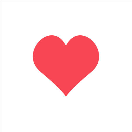 Valentine heart simbol, isolated vector illustrationのイラスト素材