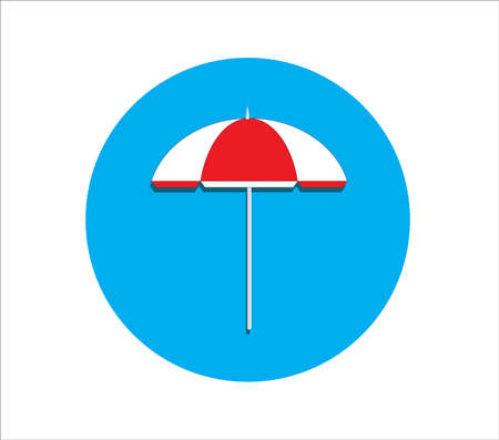 Beach umbrella icon vectorのイラスト素材